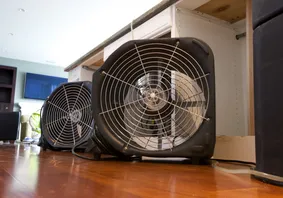 Industrial Air Movers Used by KKRestore's Expert Team for Efficient Drying in Water Damage Restoration